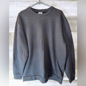 Adidas Men's Black Essentials Fleece Crewneck Sweater